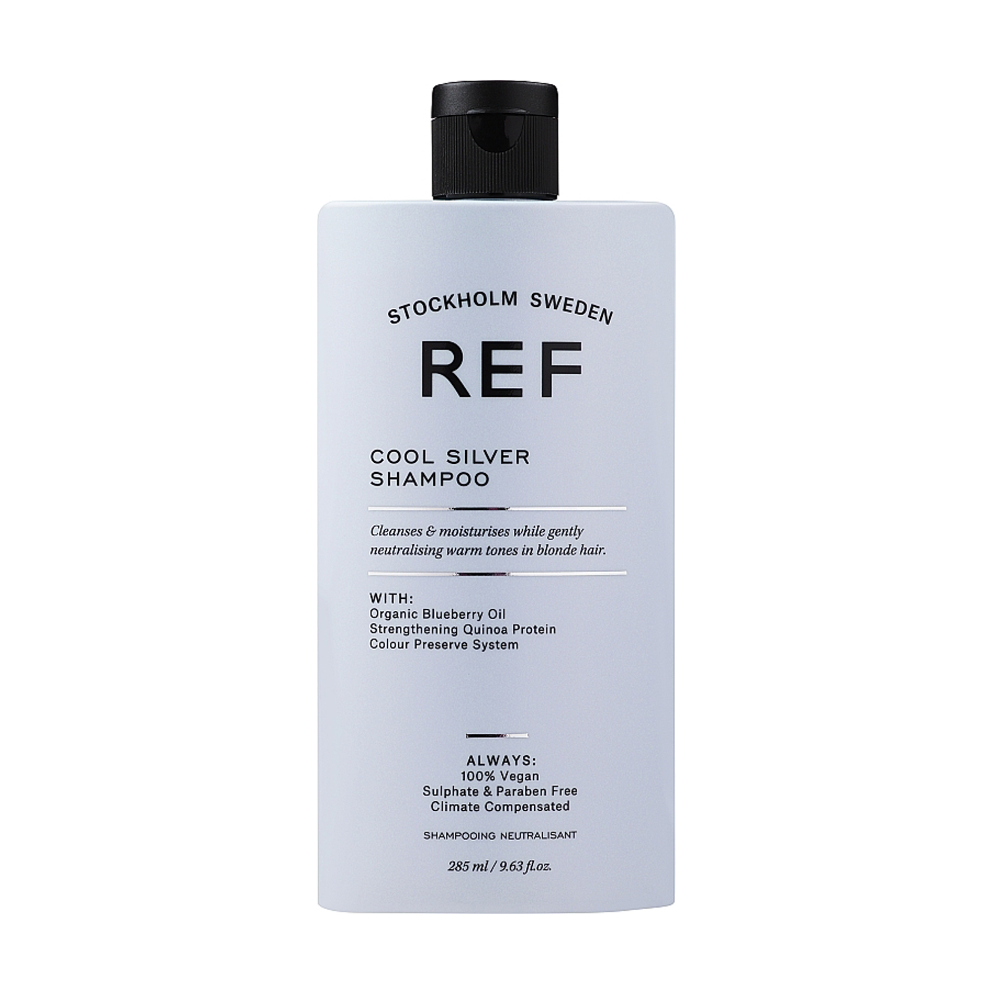 Шампунь з антижовтим ефектом REF Cool Silver Shampoo для світлого, знебарвленного та сивого волосся, 285 мл